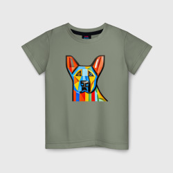 Немецкая овчарка в стиле – Детская футболка хлопок с принтом купить со скидкой в -20%