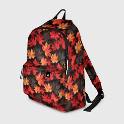 Рюкзак 3D Кленовые листья на темном фоне 