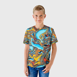 Детская футболка 3D Абстрактная диффузия  - фото 2