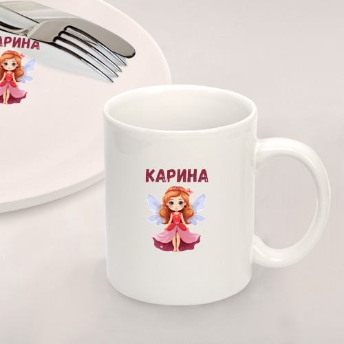 Набор: тарелка + кружка Карина - девочка фея - фото 2