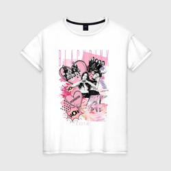 Женская футболка хлопок Blackpink коллаж 