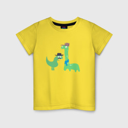 Детские динозаврики шерлок и ватсон – Детская футболка хлопок с принтом купить со скидкой в -20%
