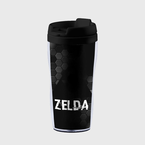 Термокружка-непроливайка Zelda glitch на темном фоне