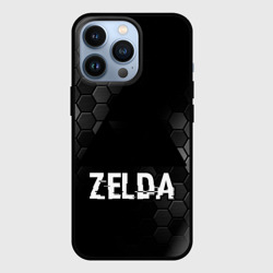 Чехол для iPhone 13 Pro Zelda glitch на темном фоне