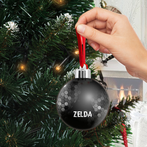 Ёлочный шар Zelda glitch на темном фоне - фото 3