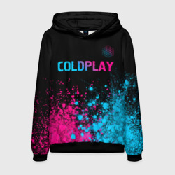 Мужская толстовка 3D Coldplay - neon gradient: символ сверху