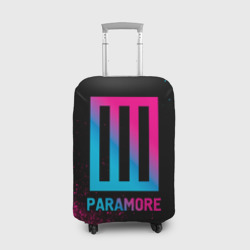 Чехол для чемодана 3D Paramore - neon gradient
