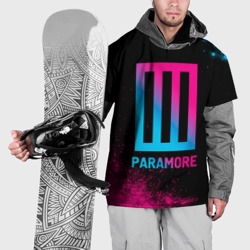 Накидка на куртку 3D Paramore - neon gradient