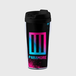 Термокружка-непроливайка Paramore - neon gradient