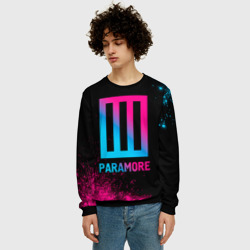 Мужской свитшот 3D Paramore - neon gradient - фото 2
