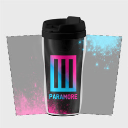 Термокружка-непроливайка Paramore - neon gradient - фото 2