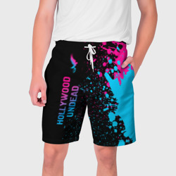 Hollywood Undead - neon gradient: по-вертикали – Мужские шорты 3D с принтом купить