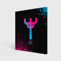 Холст квадратный Judas Priest - neon gradient
