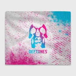 Плед 3D Deftones neon gradient style