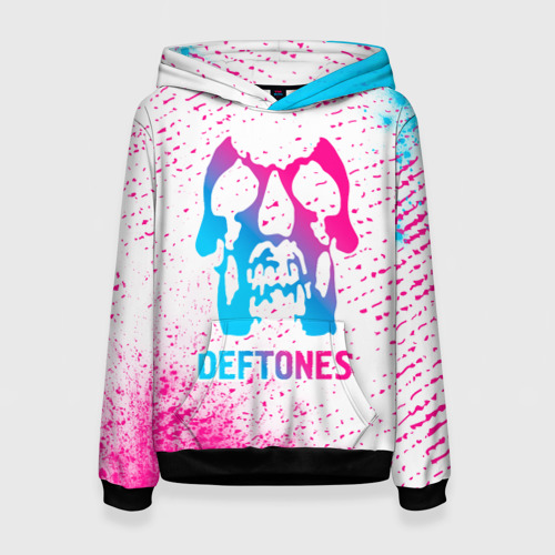 Женская толстовка 3D Deftones neon gradient style, цвет 3D печать