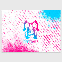 Поздравительная открытка Deftones neon gradient style