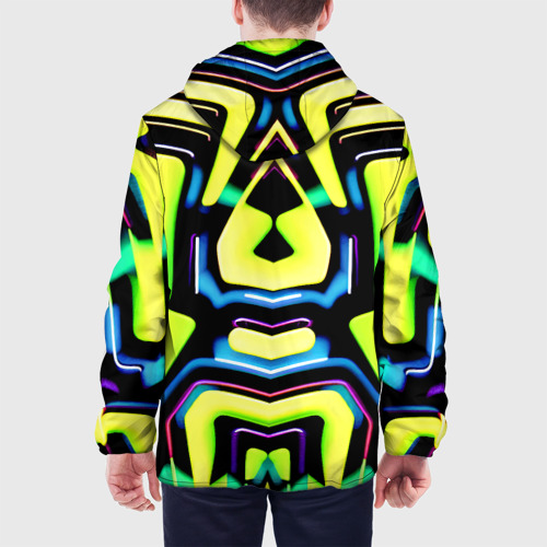 Мужская куртка 3D Mirror abstract composition - неон, цвет 3D печать - фото 5