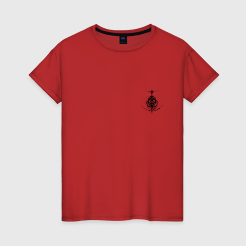 Женская футболка хлопок с принтом Знак из Elden Ring - мини, вид спереди #2