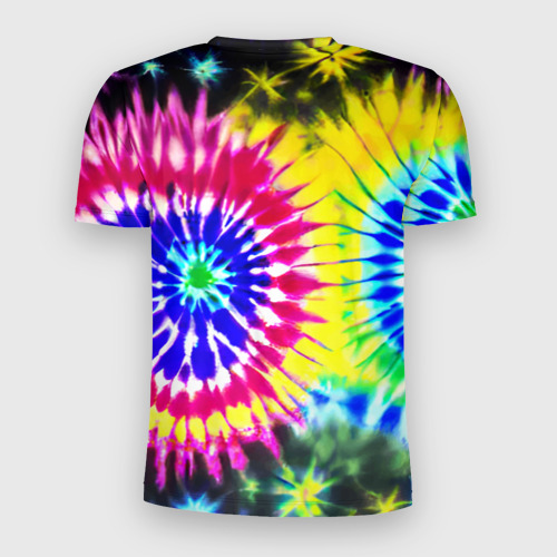 Мужская футболка 3D Slim Colorful floral composition - tie-dye, цвет 3D печать - фото 2