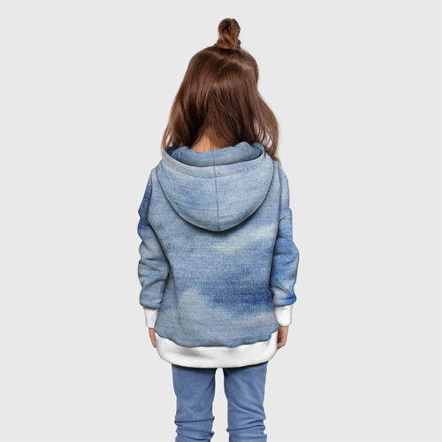 Детская толстовка 3D Винсент Ван Гог - Подсолнухи джинса, цвет белый - фото 5