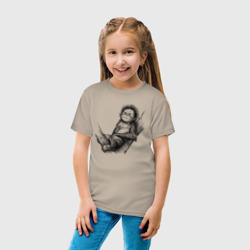 Детская футболка хлопок Гиббон малыш на дереве - фото 2