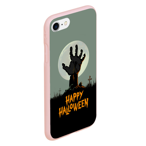 Чехол для iPhone 7/8 матовый с принтом Halloween - рука мертвеца, вид сбоку #3