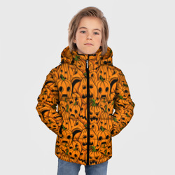Зимняя куртка для мальчиков 3D Страшные тыквы - фото 2