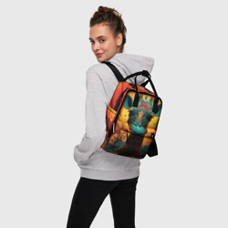 Женский рюкзак 3D Жираф в стиле фолк-арт - фото 2
