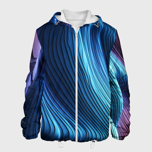 Мужская куртка 3D Трехмерные волны, цвет 3D печать