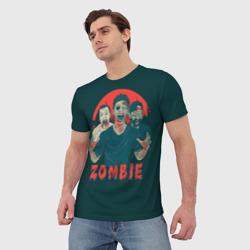 Мужская футболка 3D Zombie - день мертвеца - фото 2