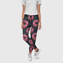 Женские брюки 3D Паттерн с пончиками - фото 2