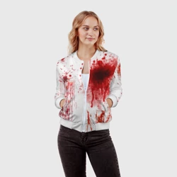 Женский бомбер 3D Брызги крови - фото 2