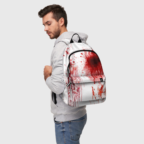 Рюкзак 3D с принтом Брызги крови, фото на моделе #1