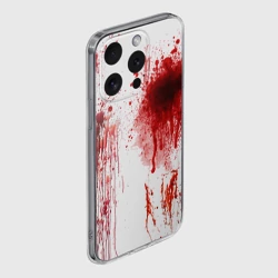 Чехол для iPhone 15 Pro Max силиконовый с защитой камеры Брызги крови - фото 2