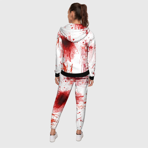 Женский костюм 3D с принтом Брызги крови, вид сзади #2