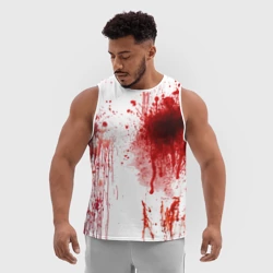 Мужская спортивная майка 3D Брызги крови - фото 2