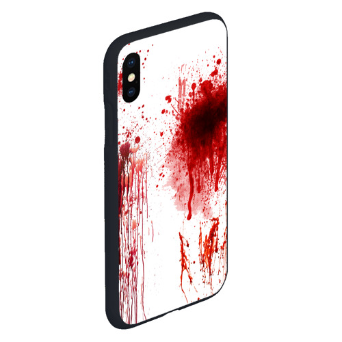 Чехол для iPhone XS Max матовый с принтом Брызги крови, вид сбоку #3