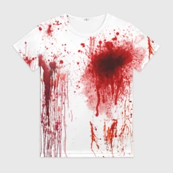 Женская футболка 3D Брызги крови