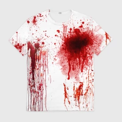 Мужская футболка 3D Брызги крови