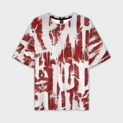 Мужская футболка oversize 3D Письмена на крови