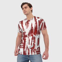 Мужская футболка 3D Письмена на крови - фото 2