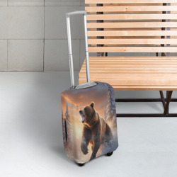 Чехол для чемодана 3D Бурый медведь в лесу - фото 2