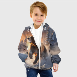 Детская куртка 3D Бурый медведь в лесу - фото 2