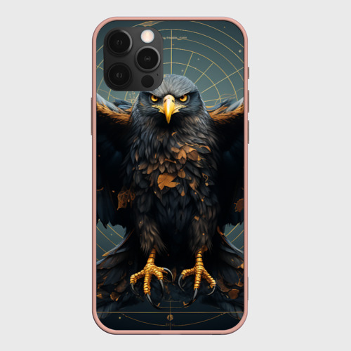 Чехол для iPhone 12 Pro Max с принтом Орёл с расправленными крыльями, вид спереди #2