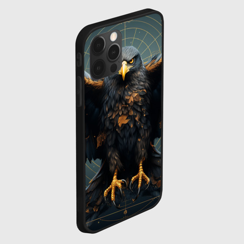 Чехол для iPhone 12 Pro с принтом Орёл с расправленными крыльями, вид сбоку #3