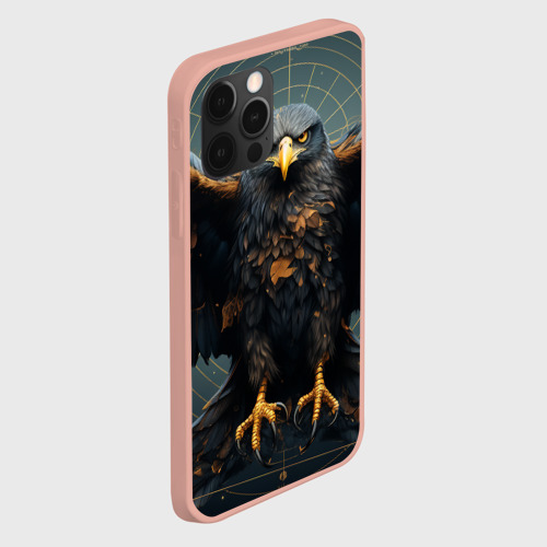 Чехол для iPhone 12 Pro Max с принтом Орёл с расправленными крыльями, вид сбоку #3