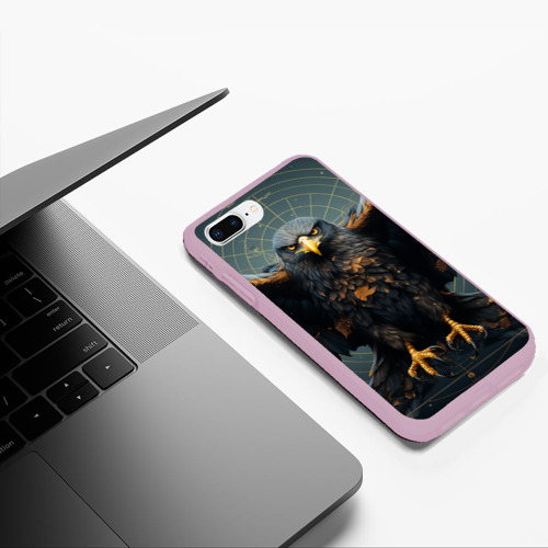 Чехол для iPhone 7Plus/8 Plus матовый с принтом Орёл с расправленными крыльями, фото #5