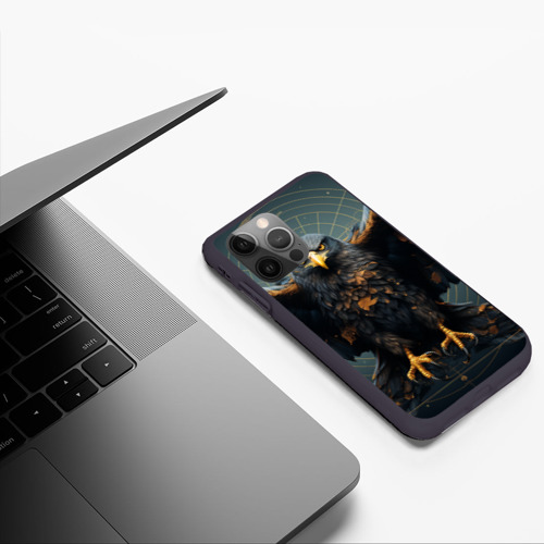 Чехол для iPhone 12 Pro с принтом Орёл с расправленными крыльями, фото #4