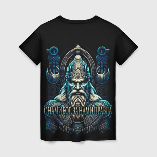 Женская футболка 3D Славянский богатырь -викинг древней Руси, цвет 3D печать - фото 2