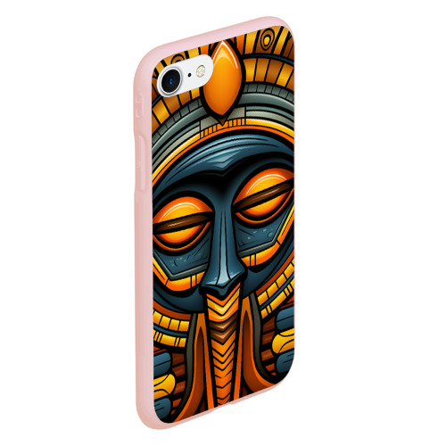 Чехол для iPhone 7/8 матовый с принтом Дремлющий африканский бог, вид сбоку #3
